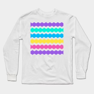 Seamless pattern with waves Long Sleeve T-Shirt